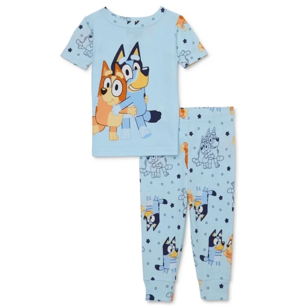 Bluey Character Toddler Snug Fit Two-Piece Sleep Set, Size 4T